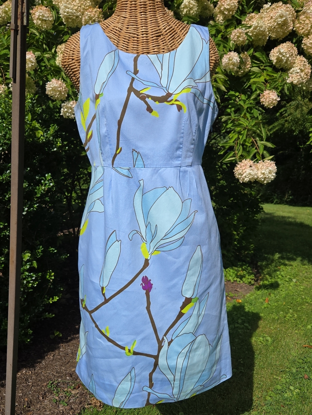 Marimekko Light Blue Floral Sheath Dress